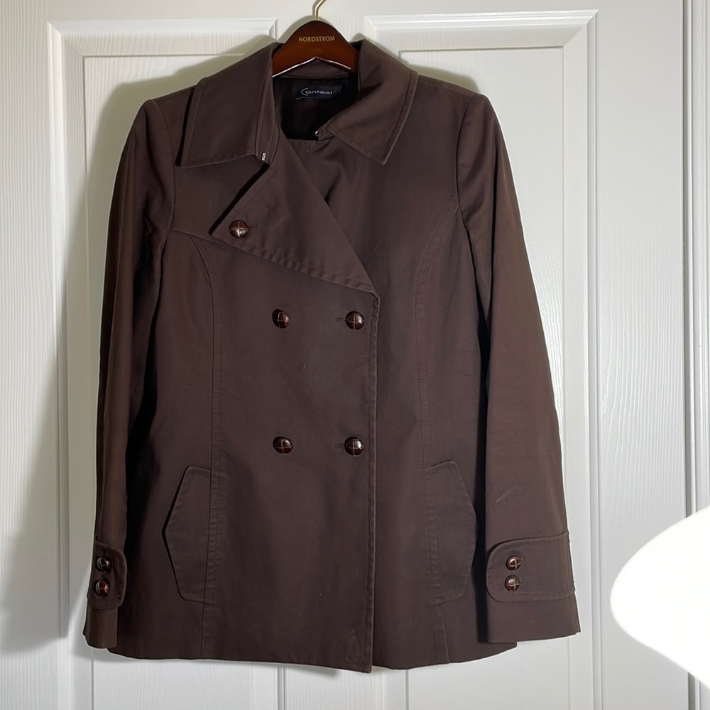 Context Chocolate Brown Lined Jacket Large - image 1